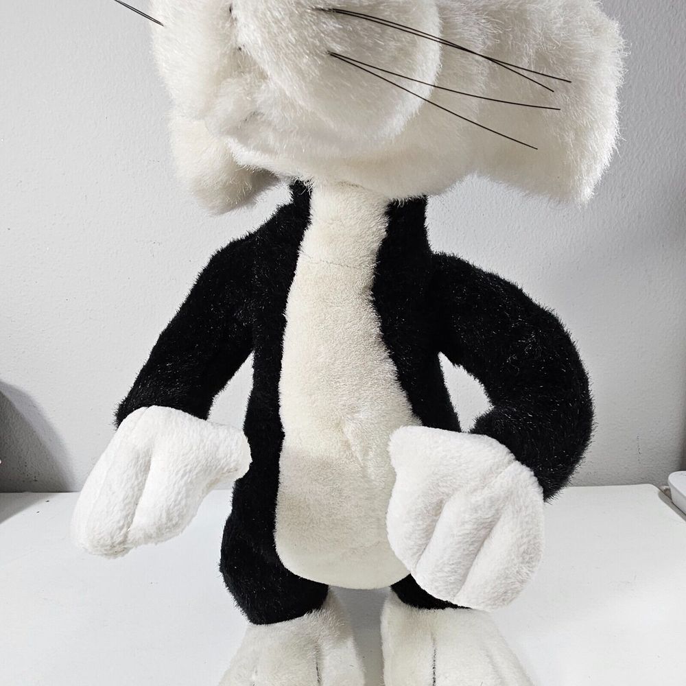Sylvester The Cat Plush 16" 1995 and Dakin Plastic Figure 8" 1969 Warner Bros - Picture 6 of 16